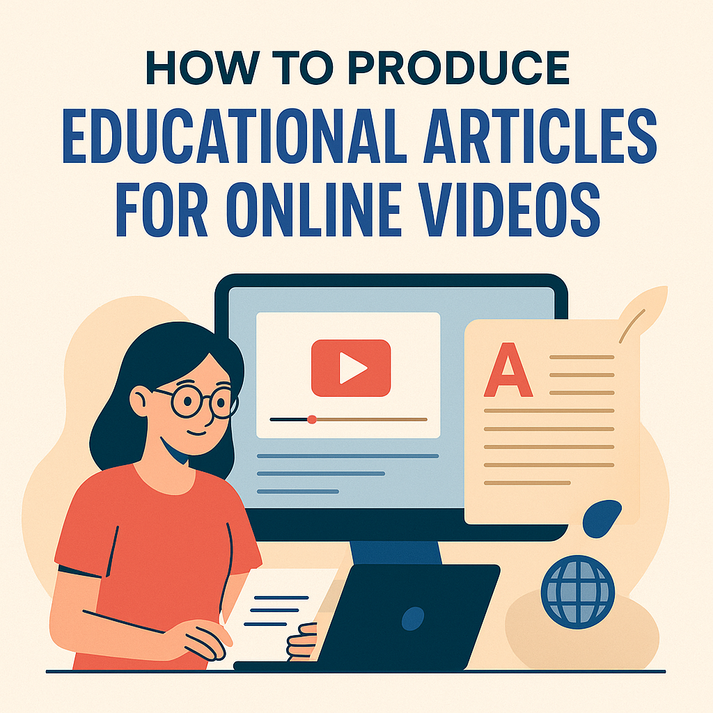 How to produce educational articles for online videos